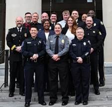 Major Stewart Robertson (pictured in the last row, 5th from left)